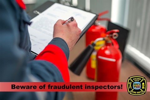 Beware of fraudulent inspectors!